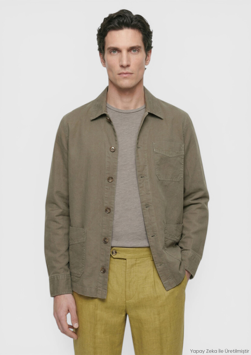 Khaki Overshirt - RAMSEY