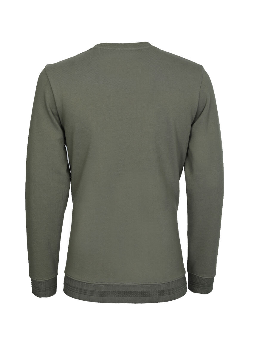 Khaki Patterned Sweatshirt - 7