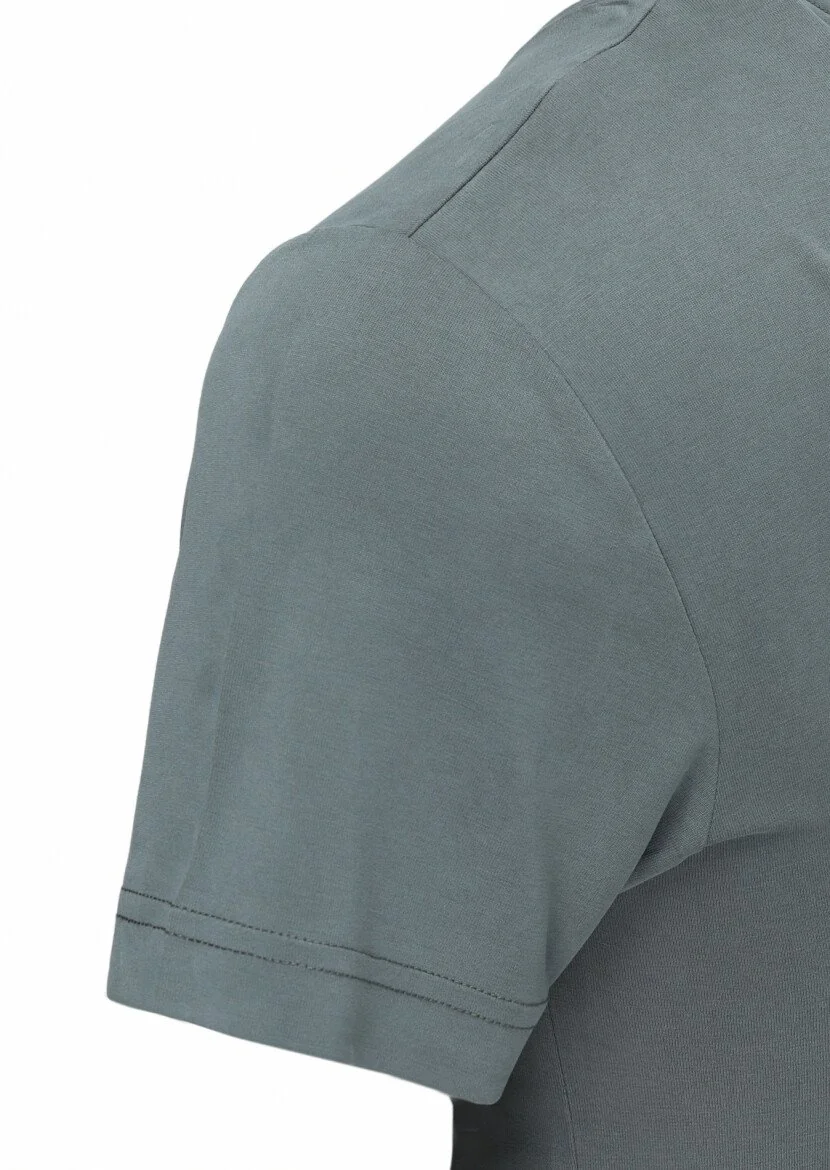 Khaki Plain Crew Neck 100% Cotton T-Shirt 