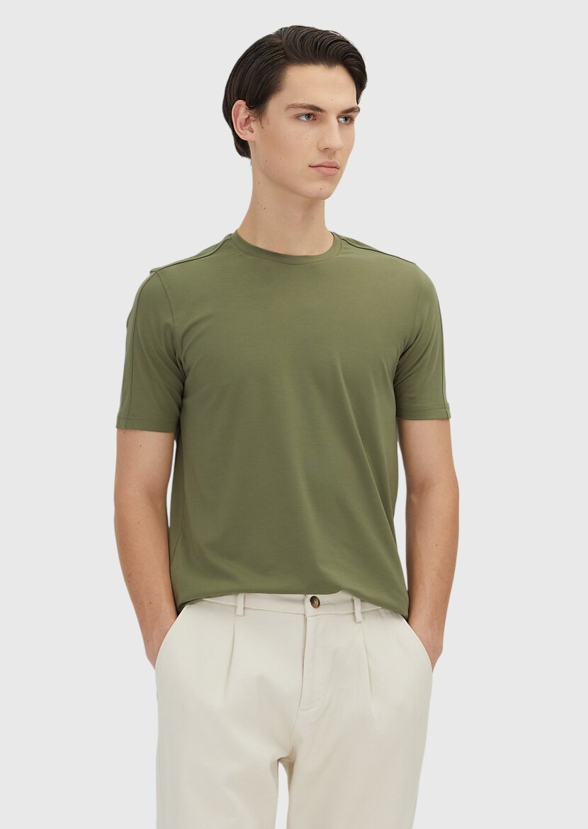Khaki Plain T-Shirt - RAMSEY