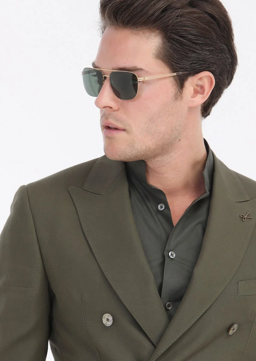 Khaki Plain Zeroweight Slim Fit Suit - 5