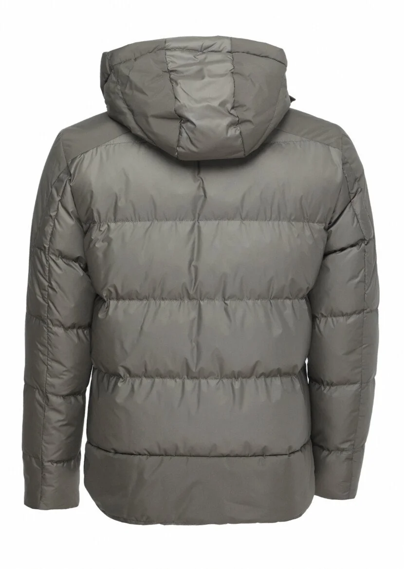 Khaki Puffer Weaving Coat - 6