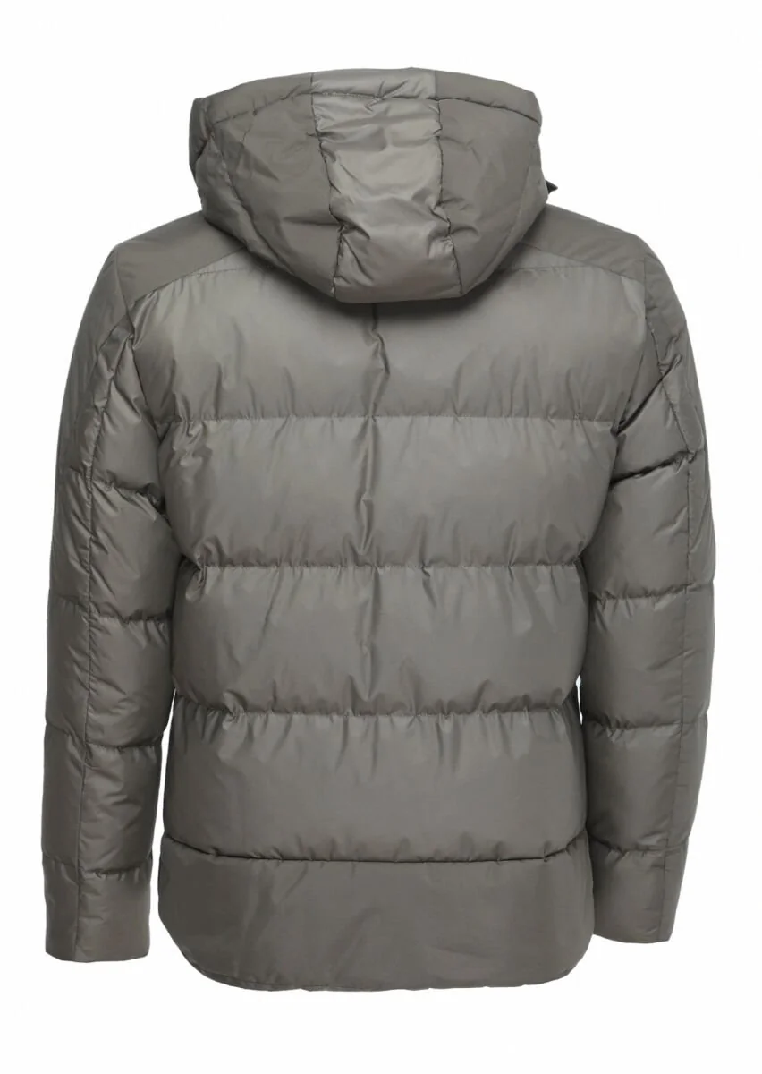Khaki Puffer Weaving Coat - 6