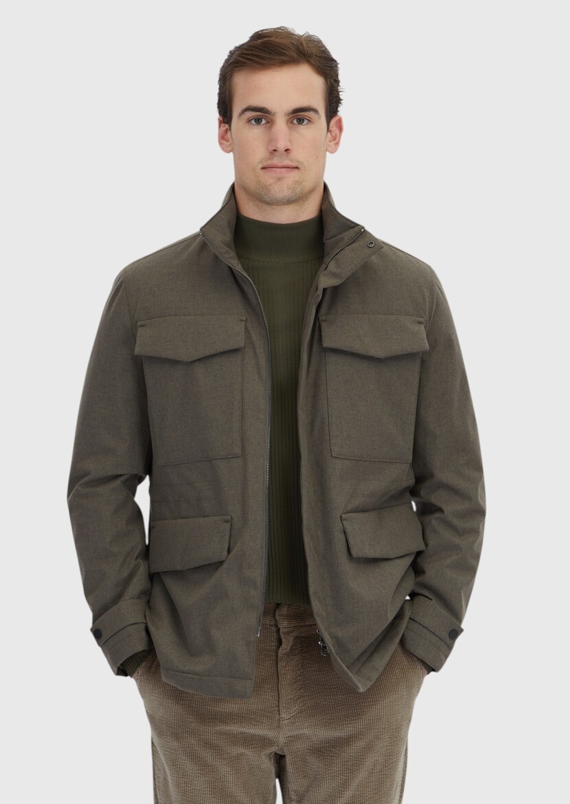 Khaki Regular Fit Lightweight Jacket - RAMSEY