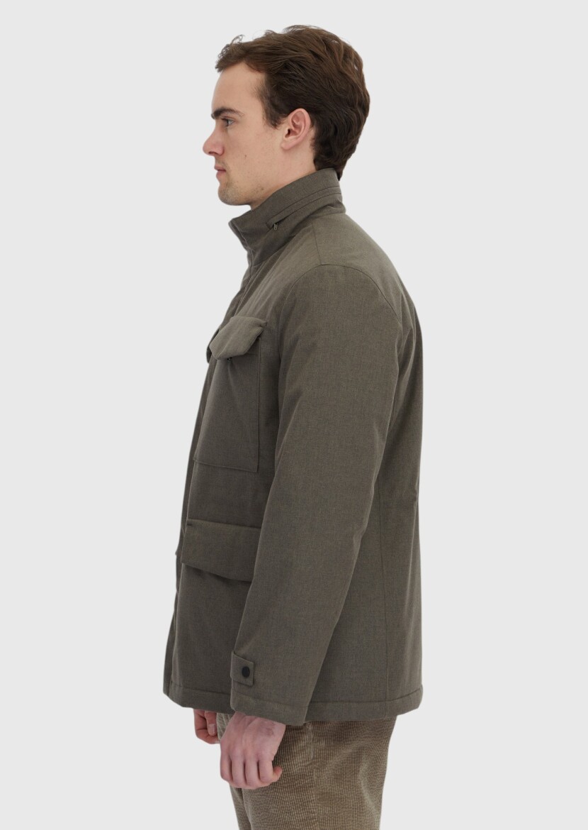 Khaki Regular Fit Lightweight Jacket - 4