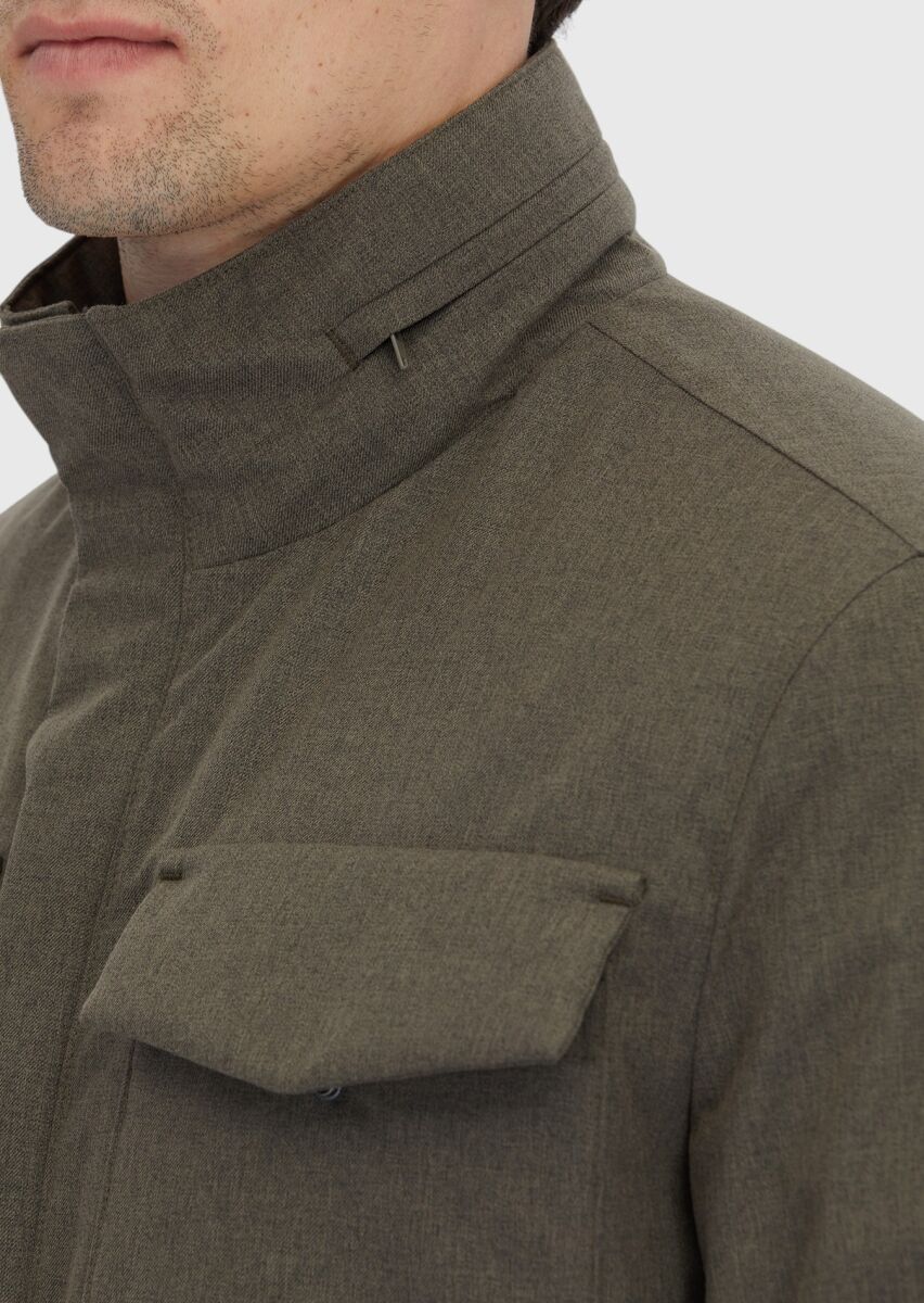 Khaki Regular Fit Lightweight Jacket - 5