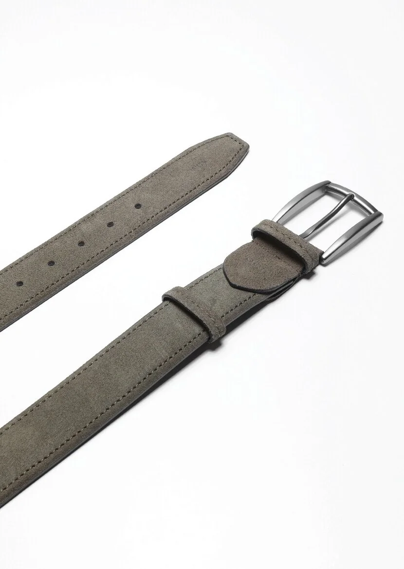 Khaki Suede Belt - 1