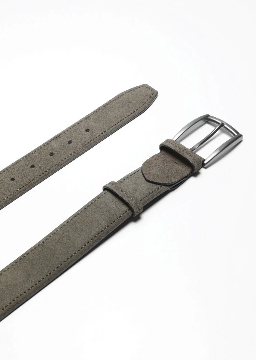 Khaki Suede Belt - 1