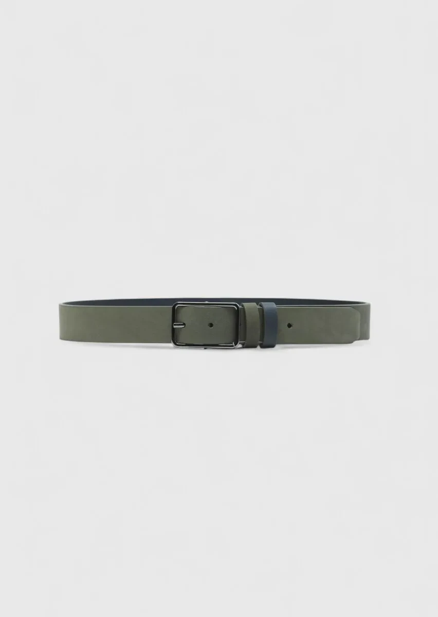 Khaki Suede Belt - 1
