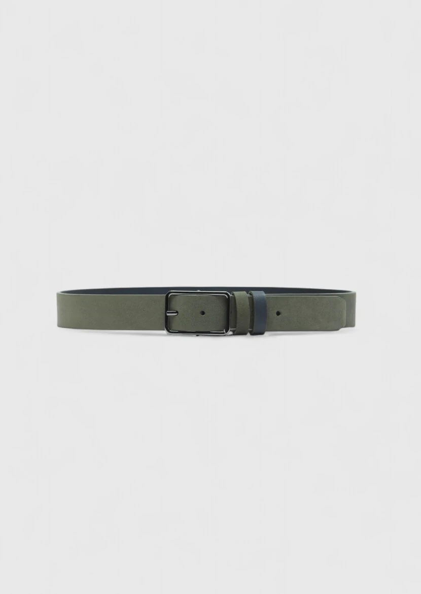 Khaki Suede Belt 