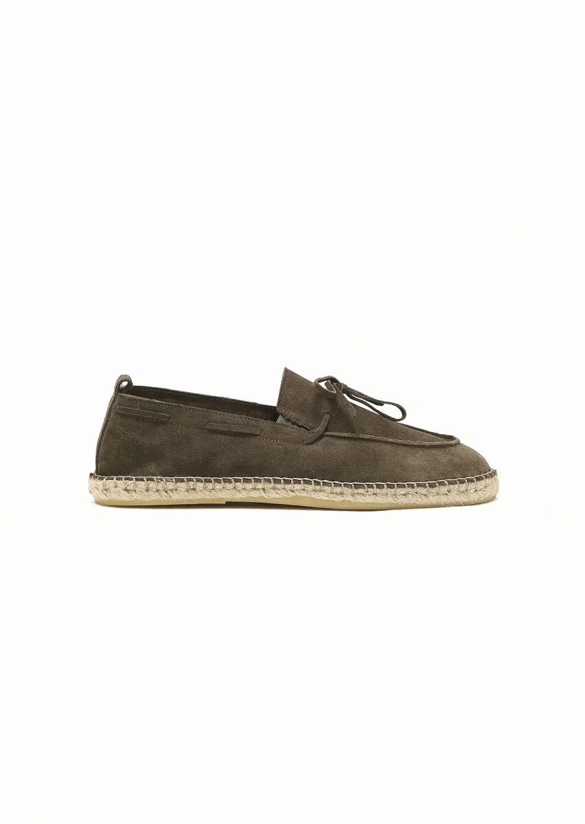 Khaki Suede Casual Loafer - 1