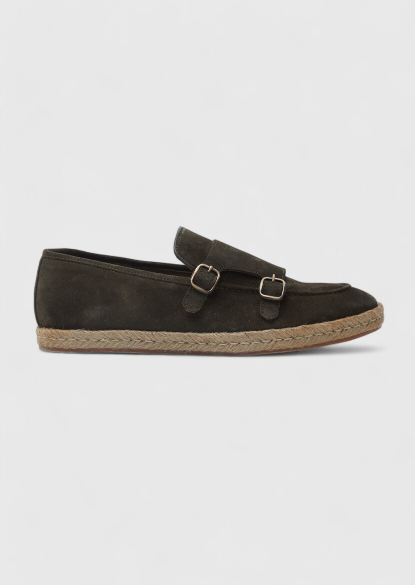 Khaki Suede Casual Loafer - 1