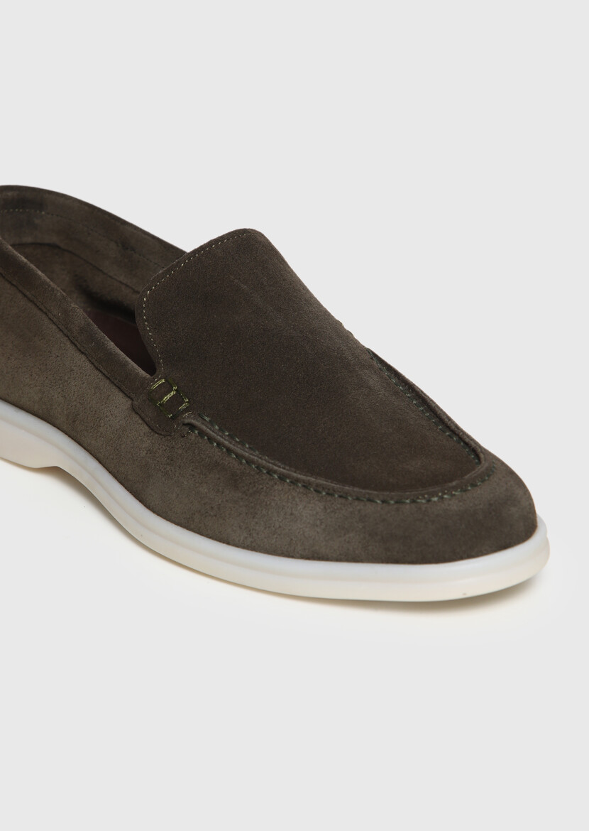 Khaki Suede Casual Loafer - RAMSEY