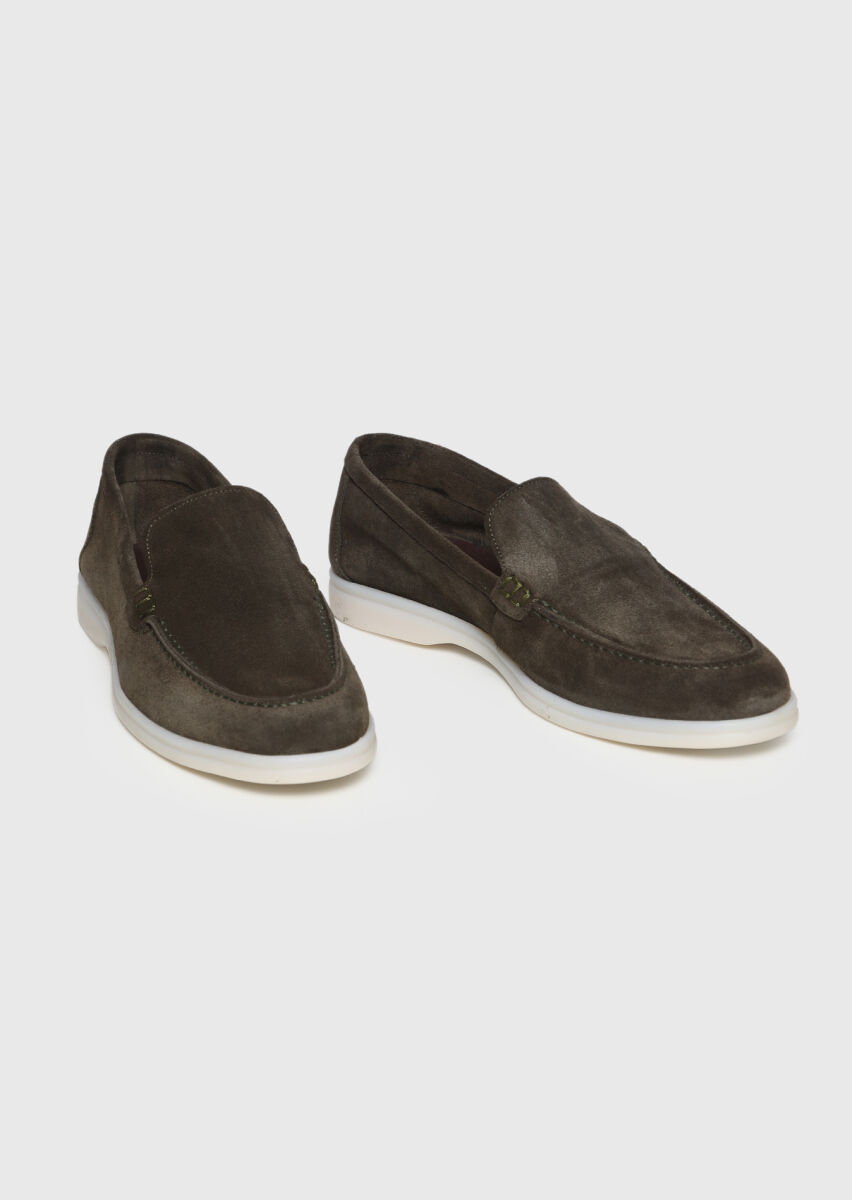 Khaki Suede Casual Loafer - 3