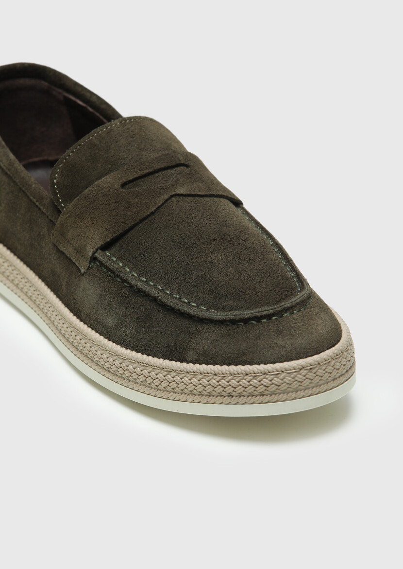 Khaki Suede Casual Loafer - RAMSEY