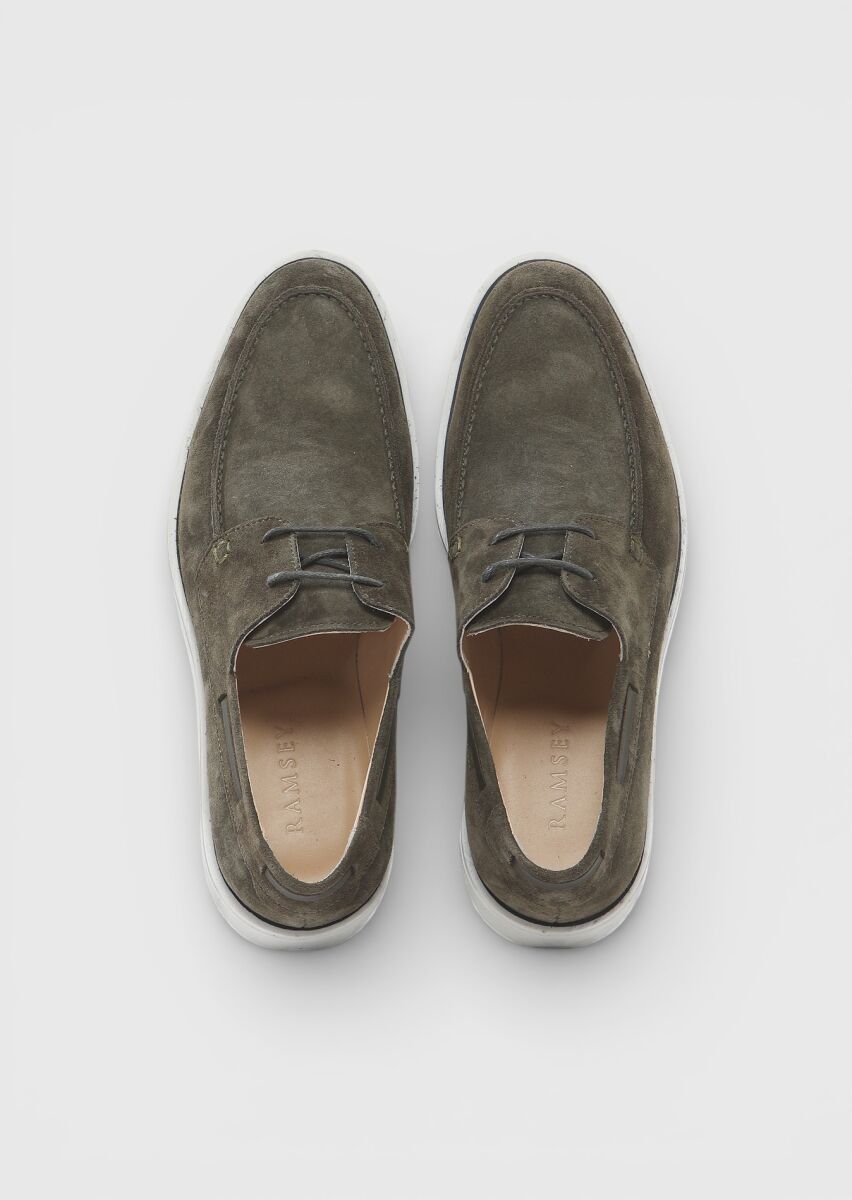 Khaki Suede Casual Shoes - 6