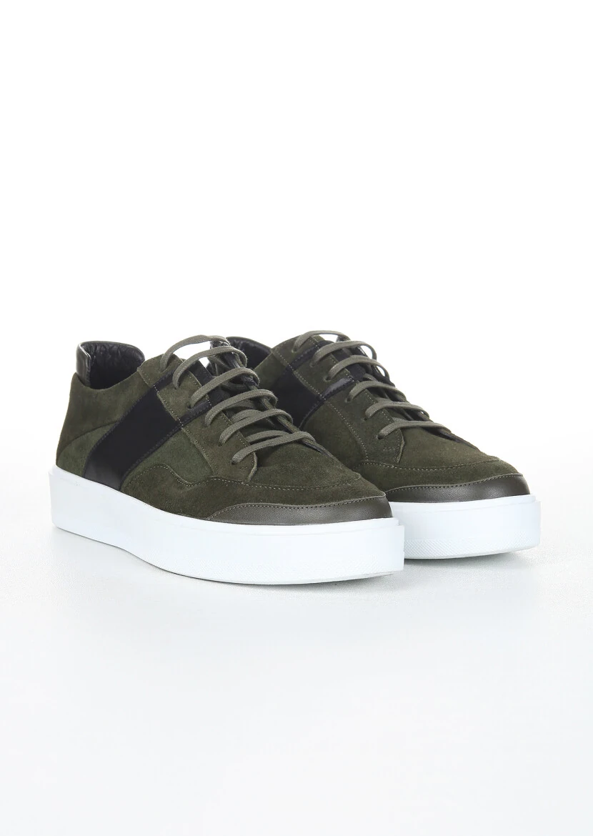Khaki Suede Casual Sneaker - 2