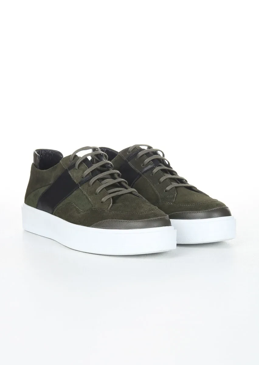 Khaki Suede Casual Sneaker - 2