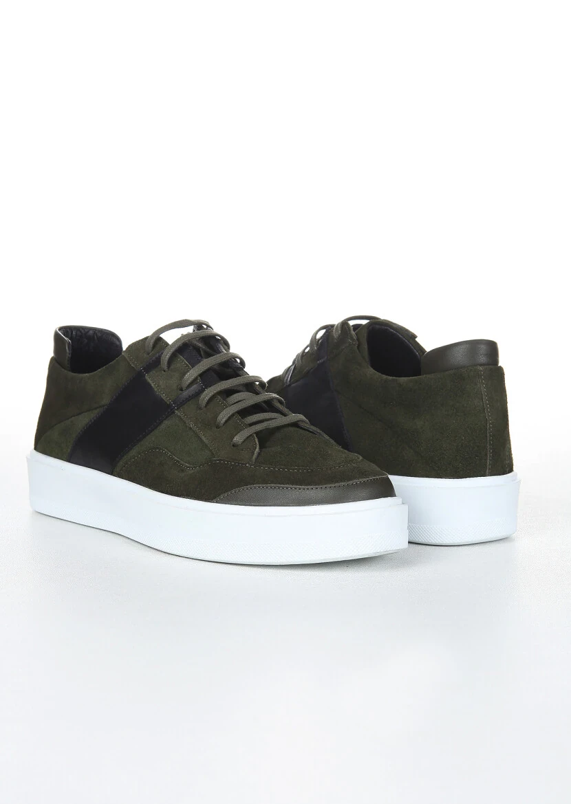Khaki Suede Casual Sneaker - 3