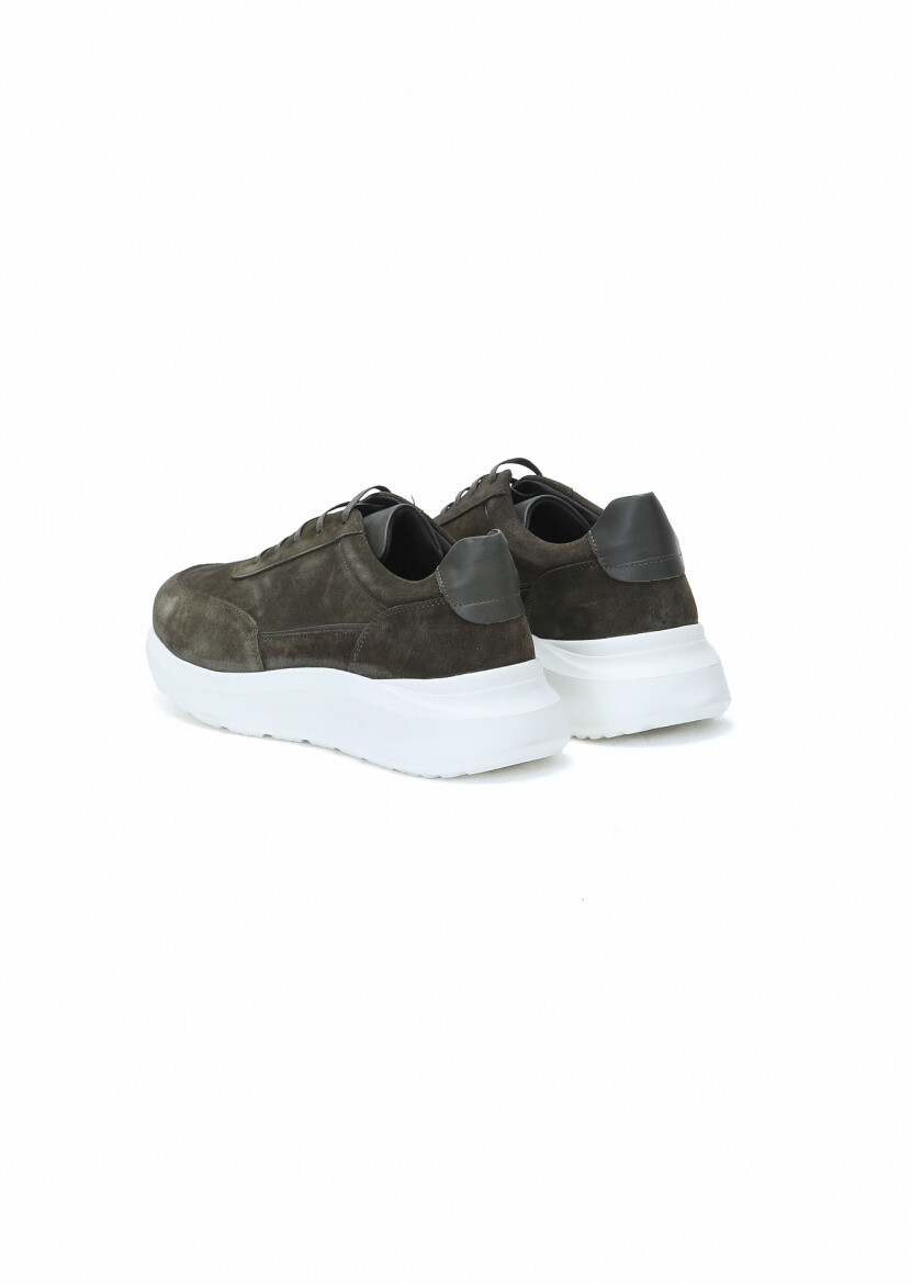 Khaki Suede Sneaker - 4