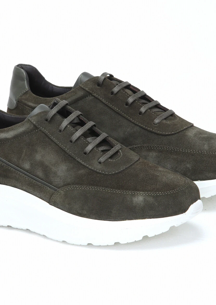 Khaki Suede Sneaker - 3