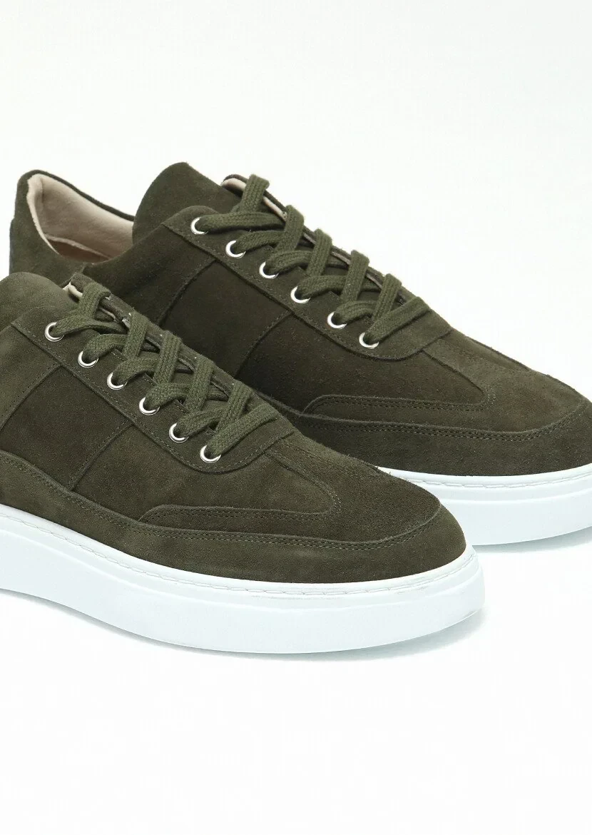 Khaki Suede Sport Sneaker - 3