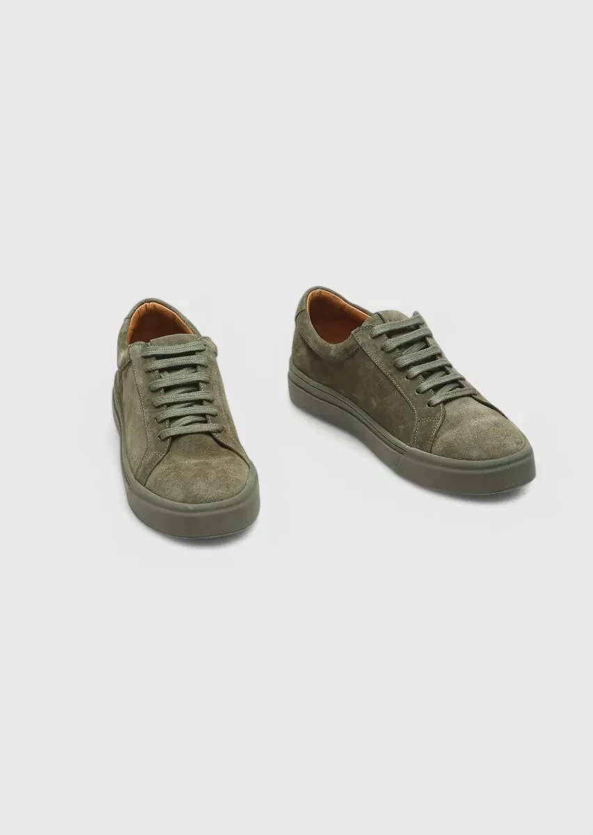 Khaki Suede Sport Sneaker - 3