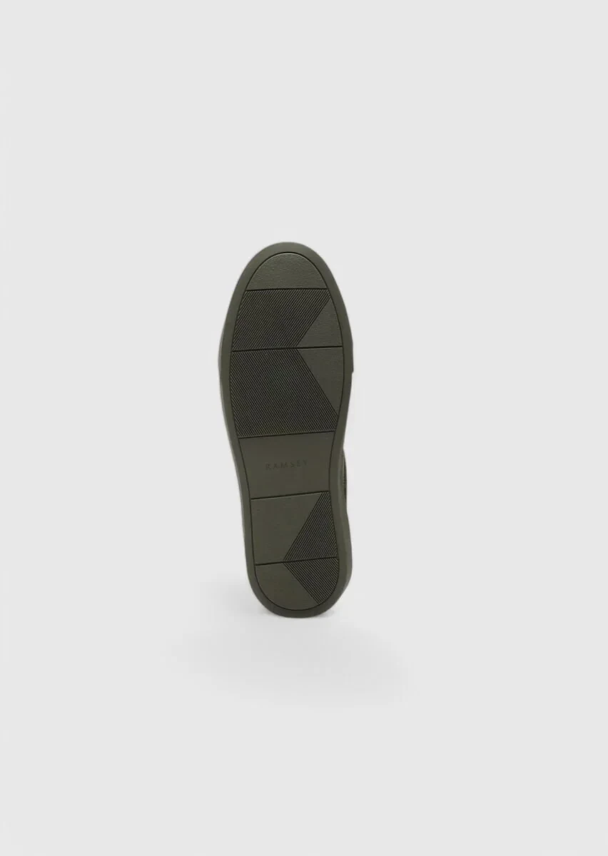 Khaki Suede Sport Sneaker - 4