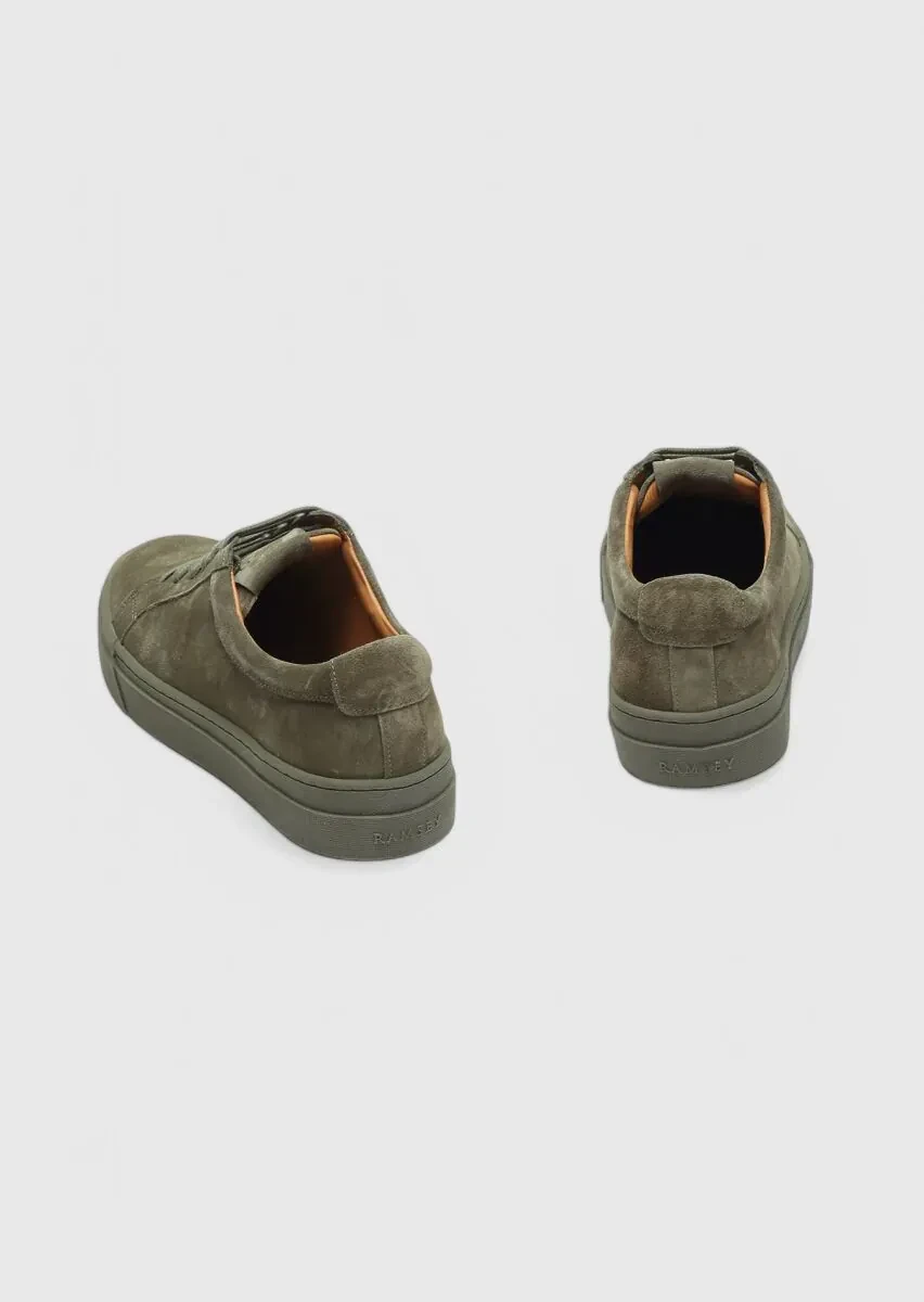 Khaki Suede Sport Sneaker - 5