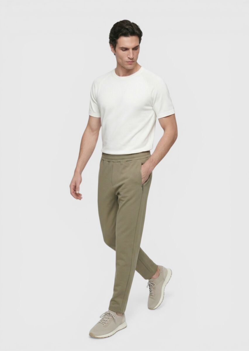 Khaki Sweat Pants - 1