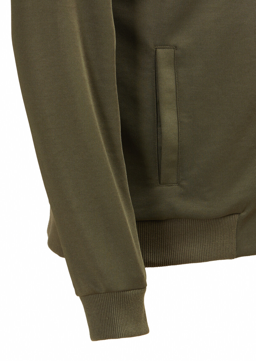 Khaki Turtleneck Plain Sweatshirt - 3