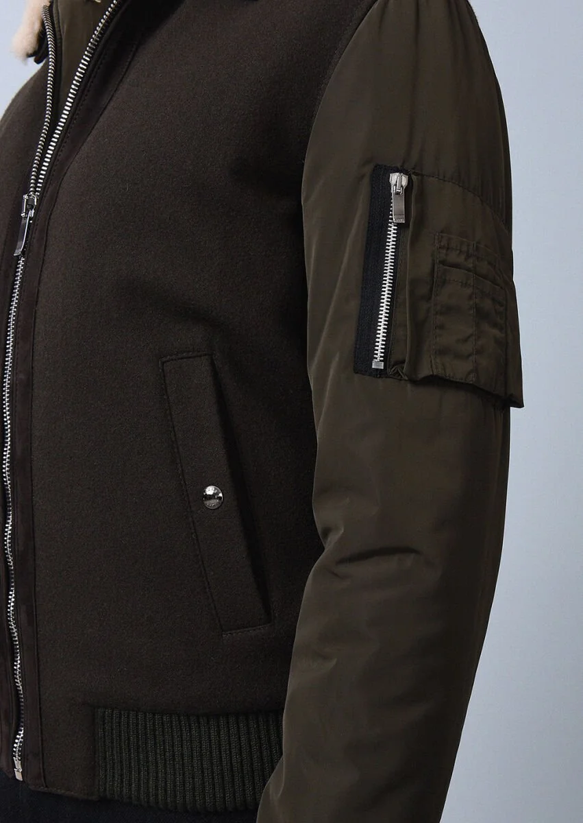 Khaki Weaving Coat - 4