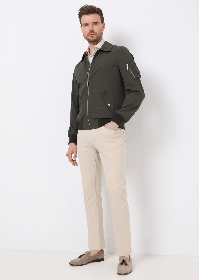 Khaki Weaving Coat - 5