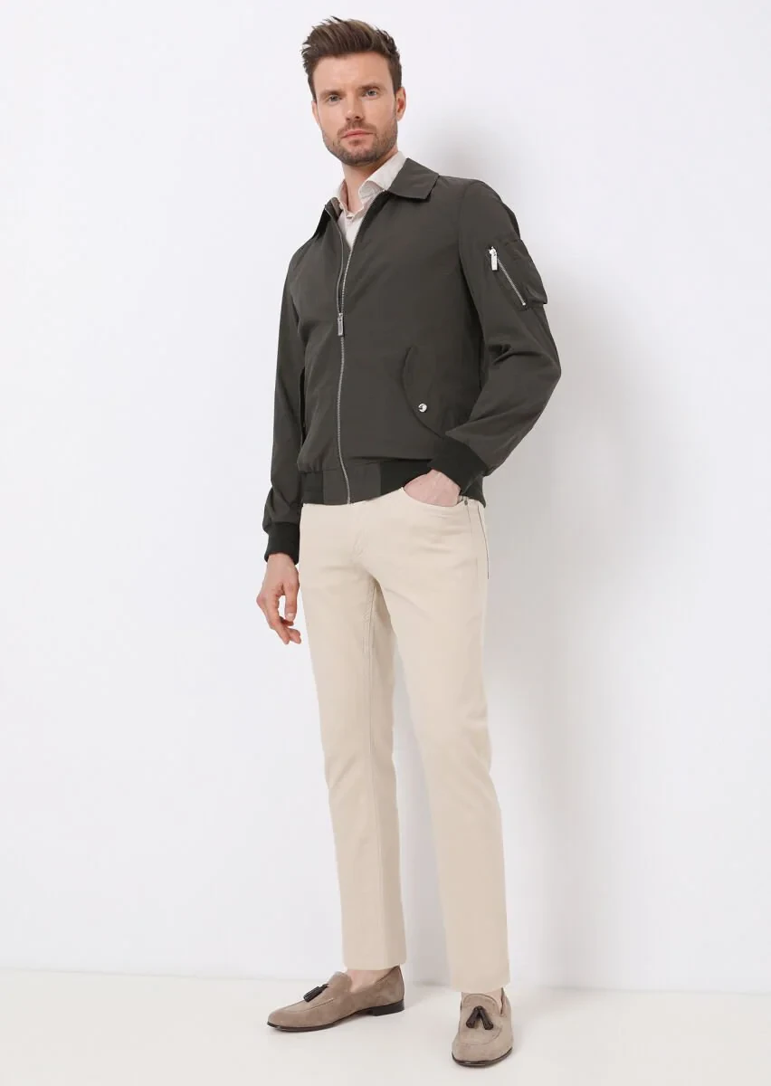 Khaki Weaving Coat - 5