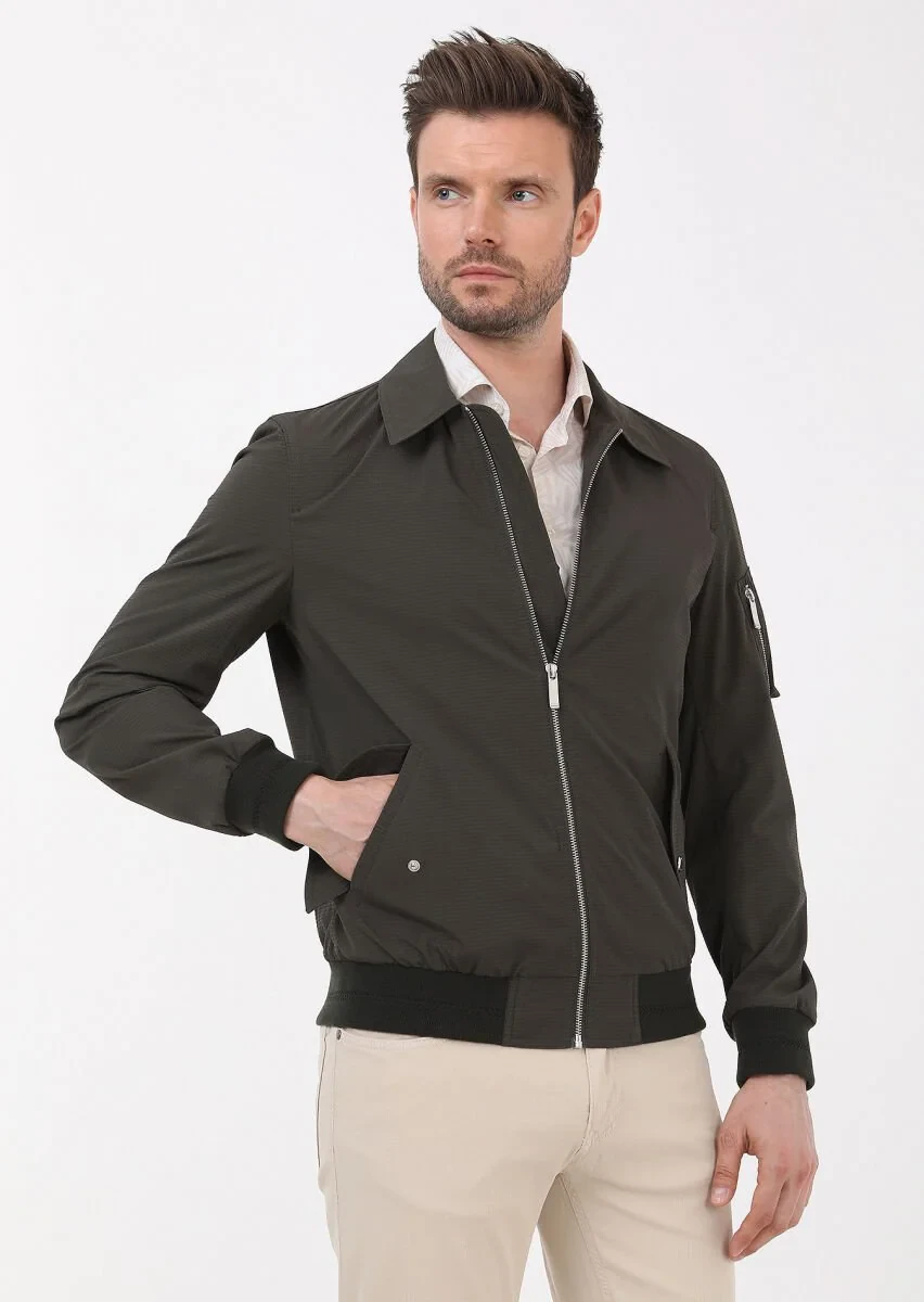 Khaki Weaving Coat - 6