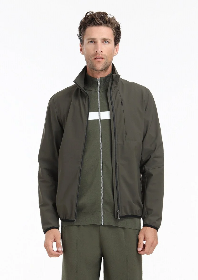 Khaki Weaving Coat - 4