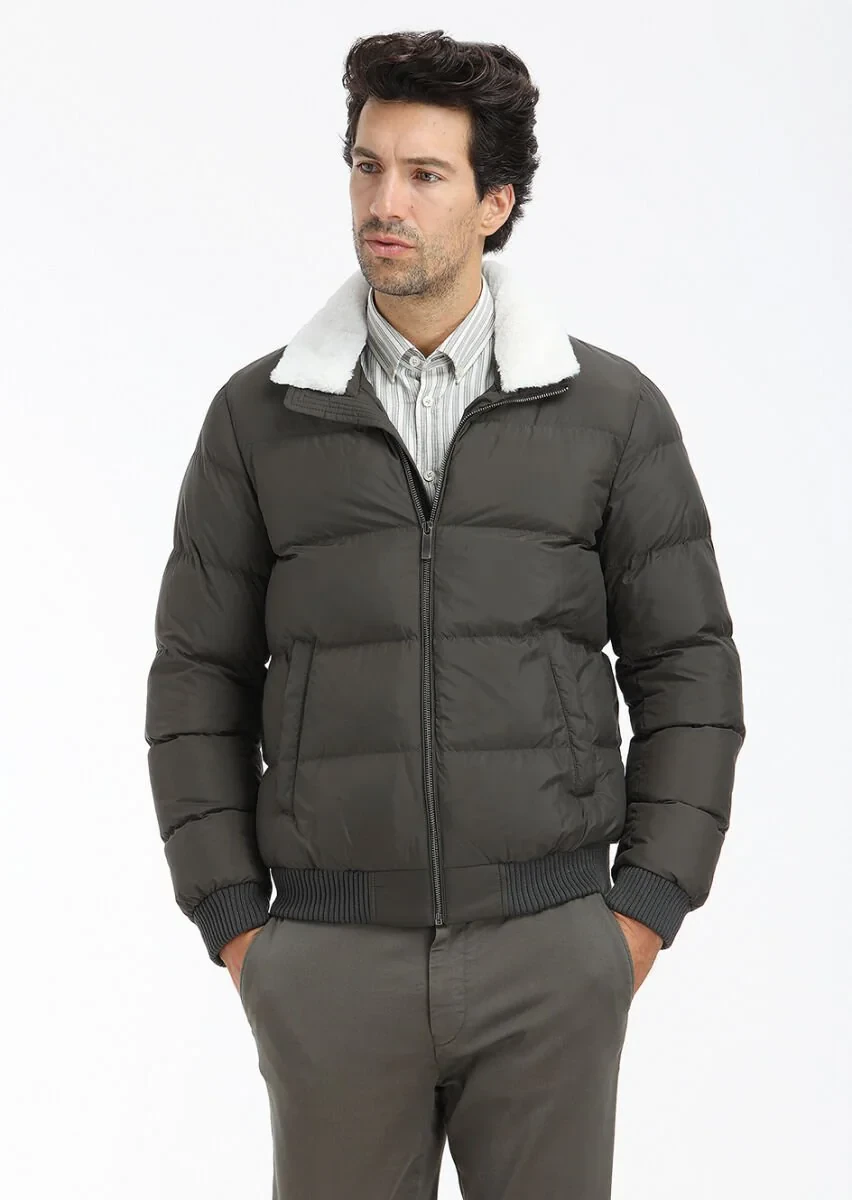 Khaki Weaving Coat - 2