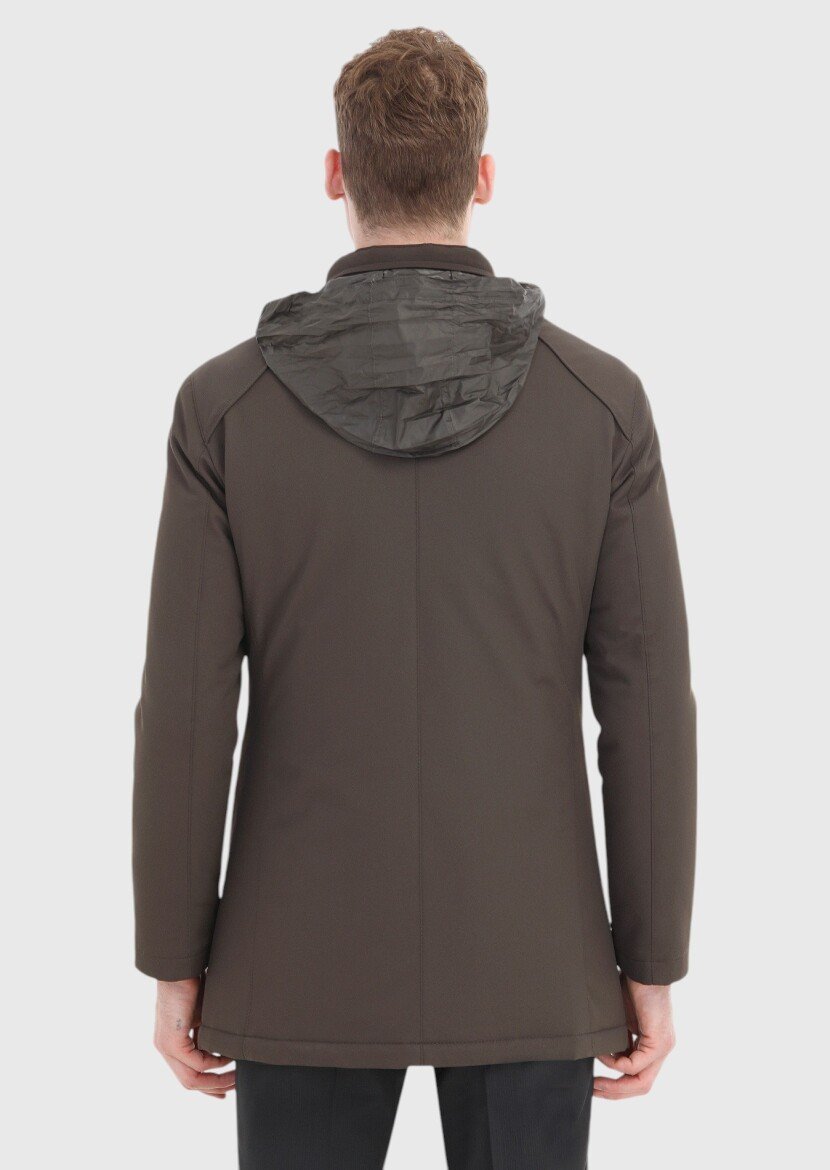 Khaki Weaving Coat - 4