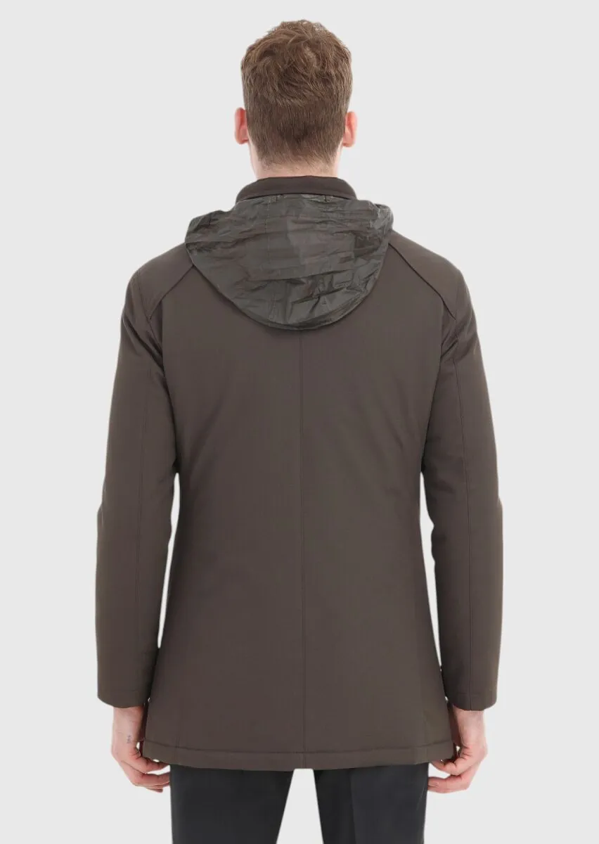 Khaki Weaving Coat - 4