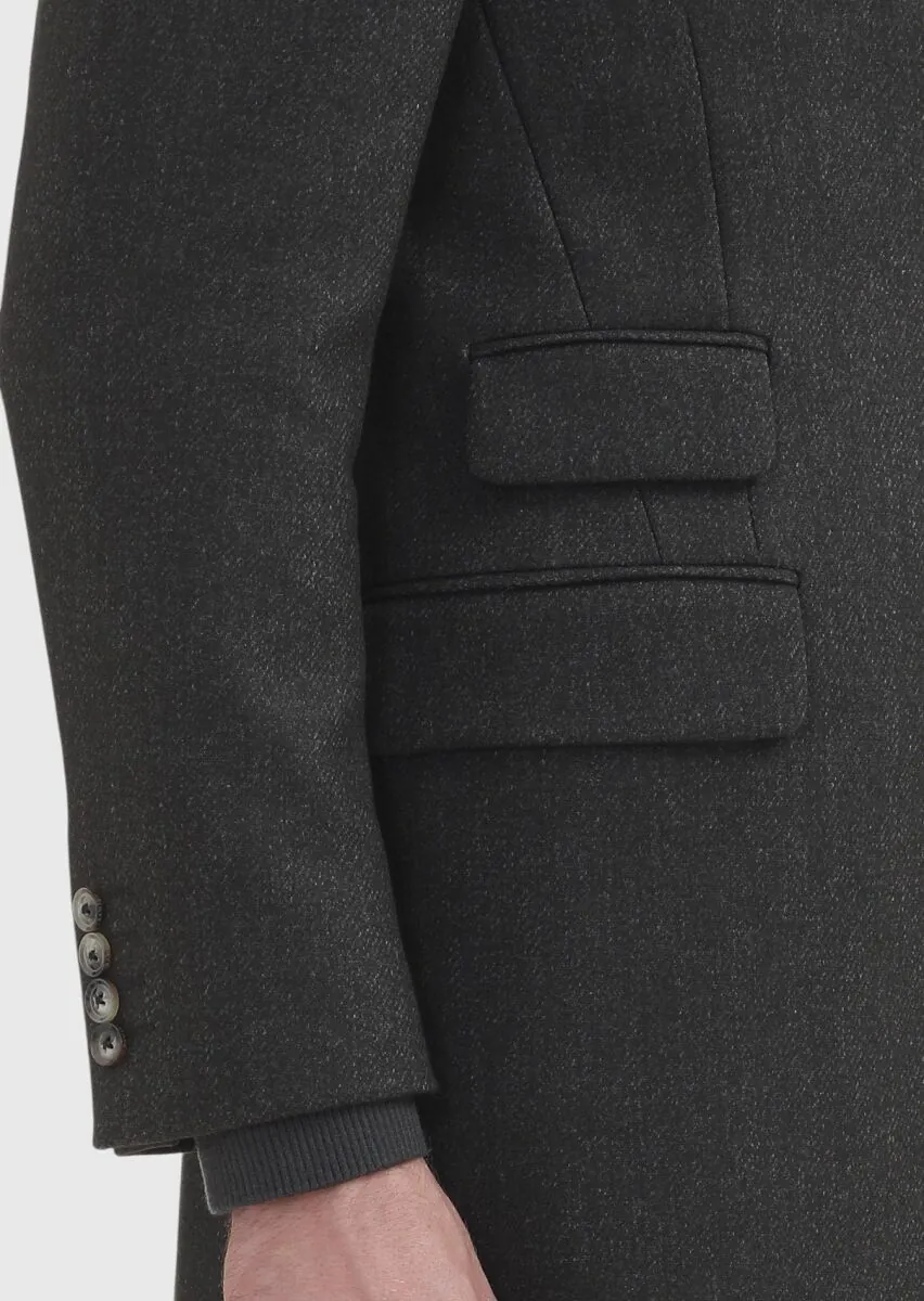 Khaki Weaving Overcoat - 5