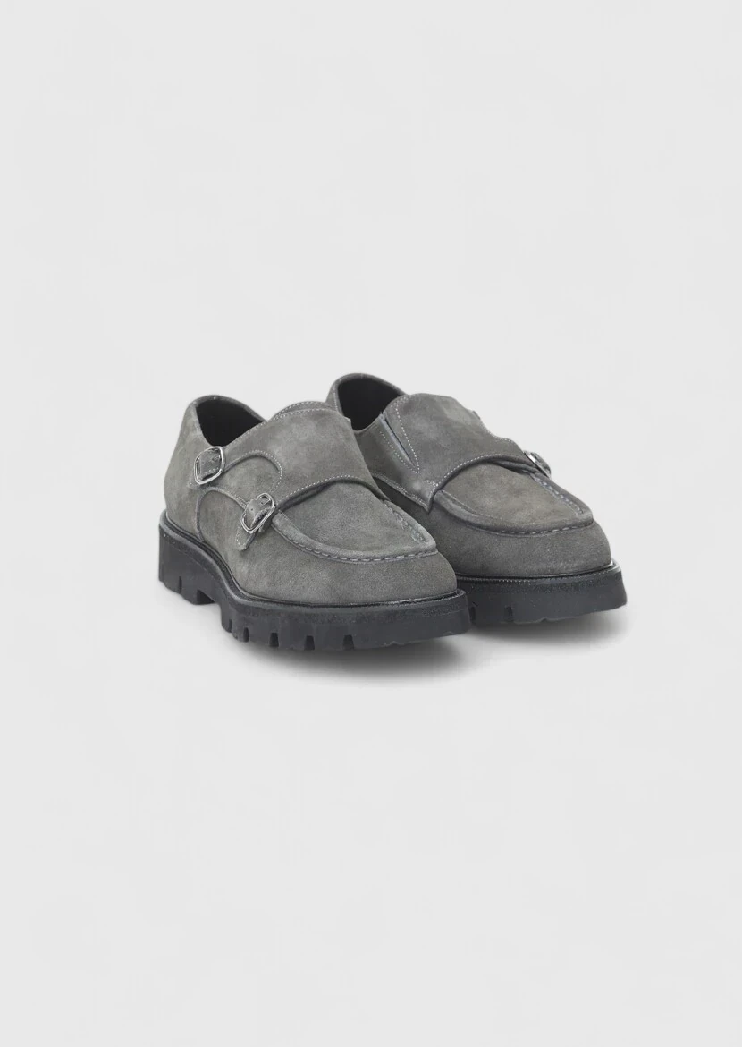 Koyu Gri Deri Casual Loafer - 2