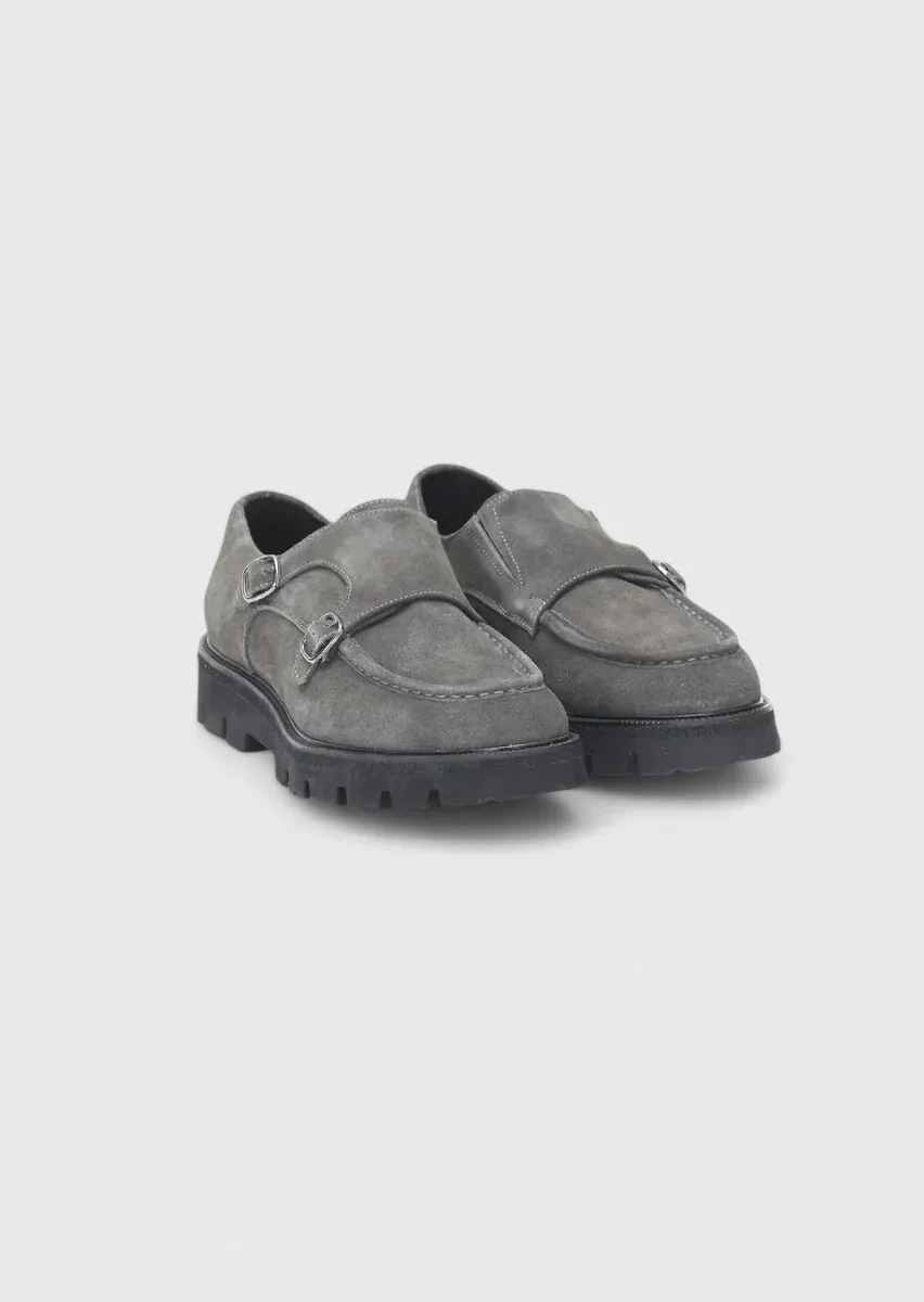 Koyu Gri Deri Casual Loafer - 2