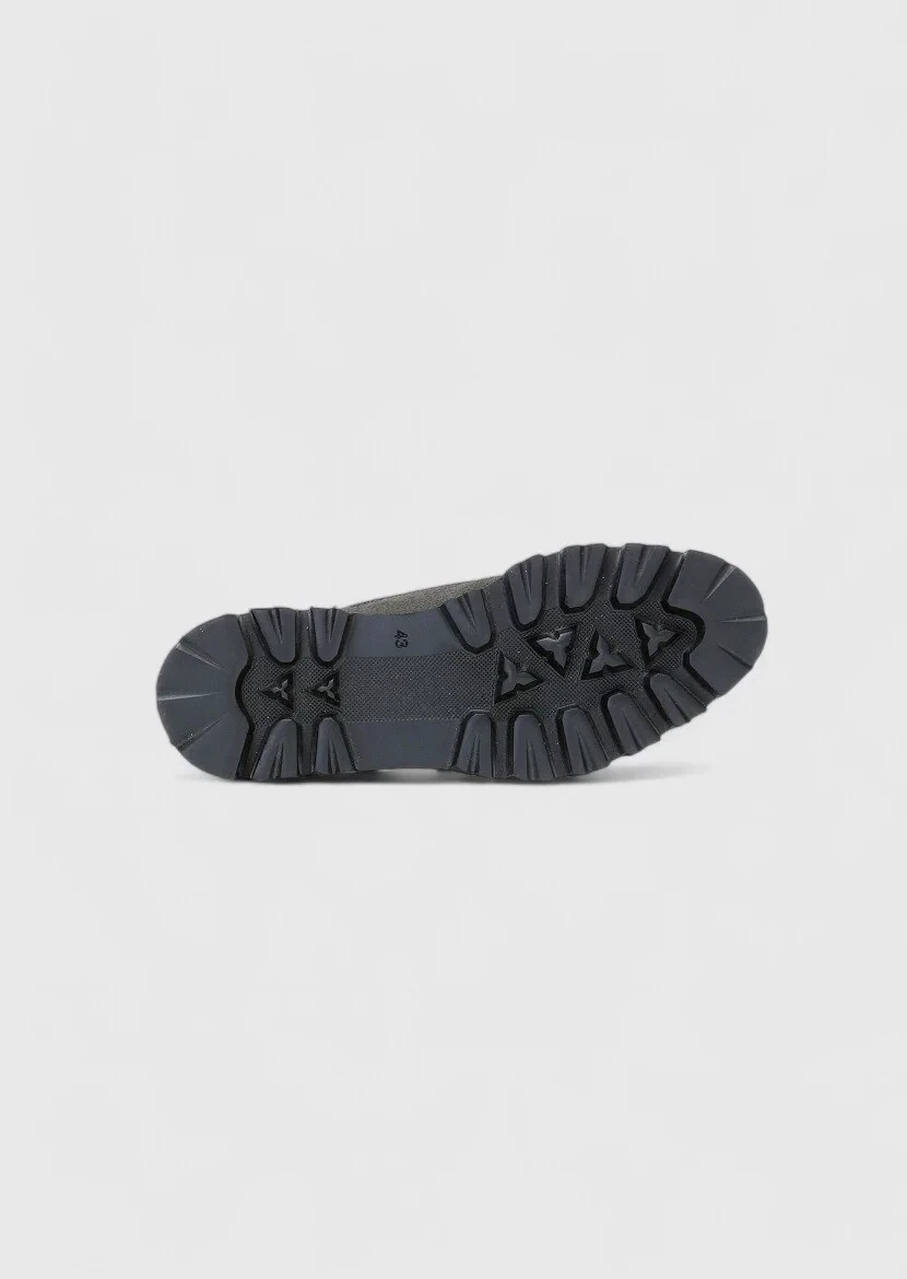 Koyu Gri Deri Casual Loafer - 5