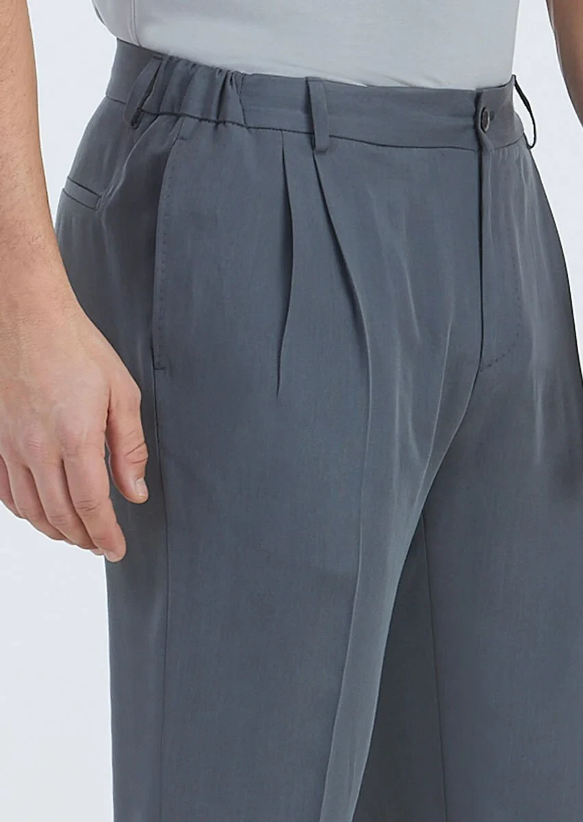 Koyu Gri Düz Zeroweight Slim Fit Takım Elbise - 8