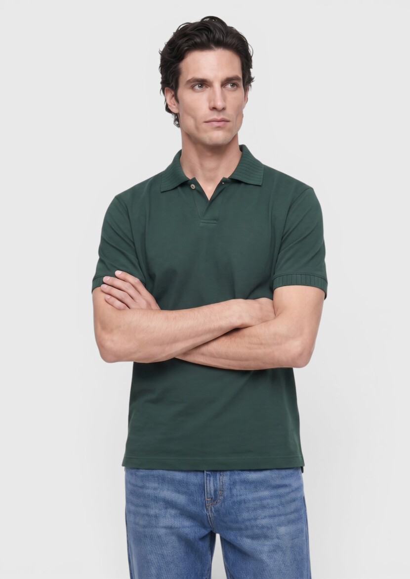 Koyu Haki Düz T-Shirt - RAMSEY