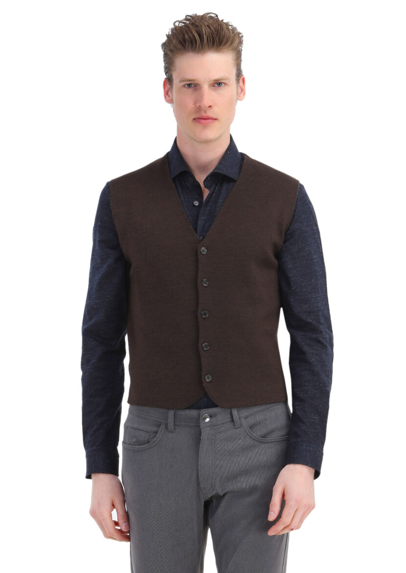 Koyu Lacivert Desenli Regular Fit Uzun Casual %100 Pamuk Gömlek - 3