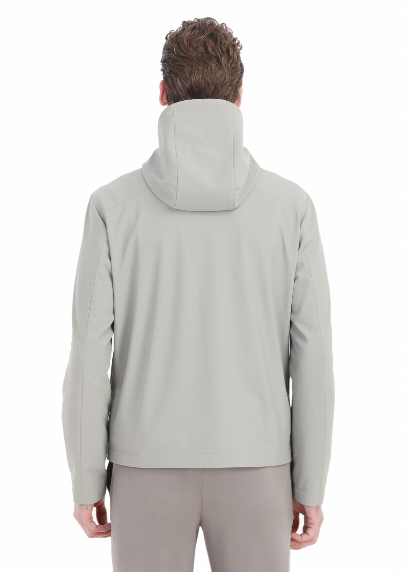 Kum Comfort Fit Kapüşonlu Spor Dokuma Mont - 7