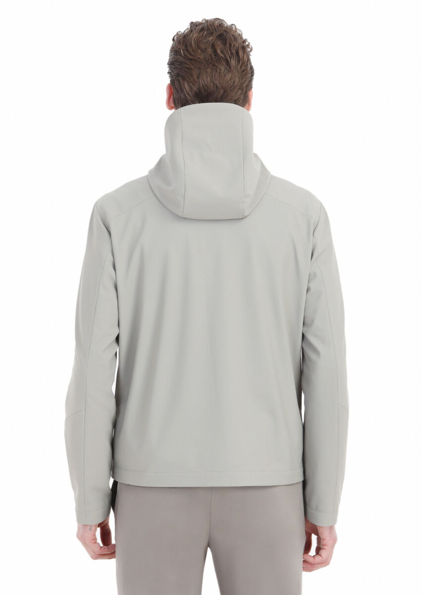 Kum Comfort Fit Kapüşonlu Spor Dokuma Mont - 7