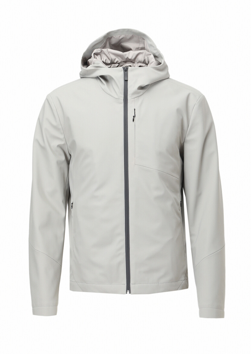 Kum Comfort Fit Kapüşonlu Spor Dokuma Mont - 8
