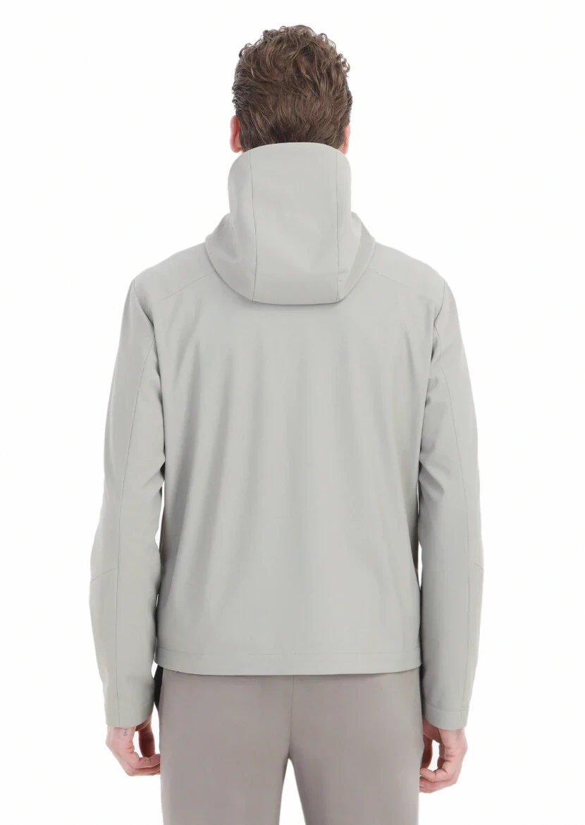 Kum Comfort Fit Kapüşonlu Spor Dokuma Mont - 7